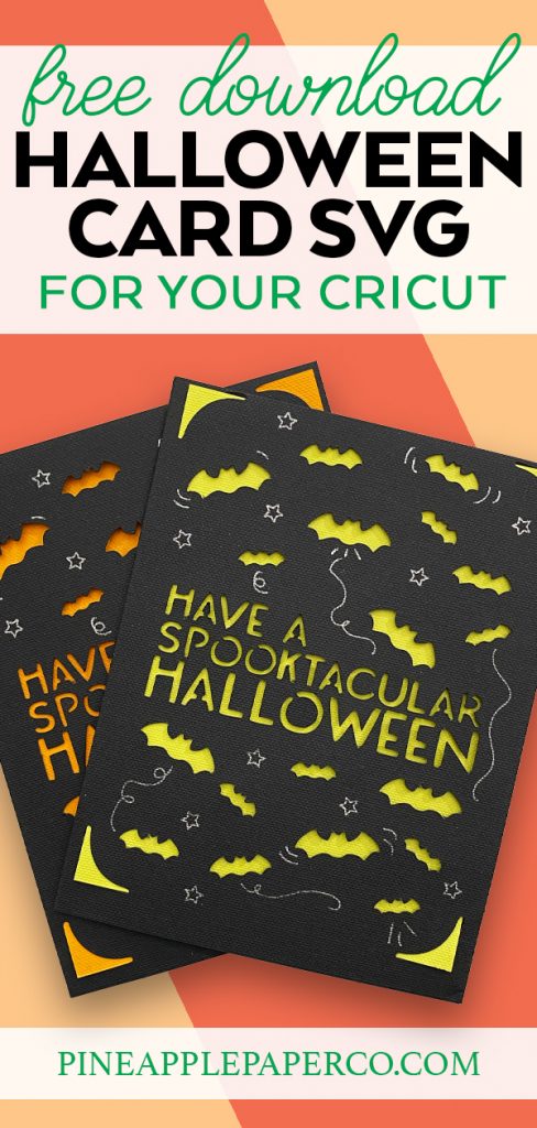 DIY Halloween Card with Cricut Joy and FREE SVG by Pineapple Paper Co.