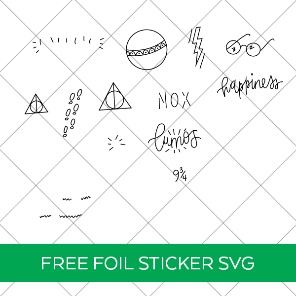Single Line Draw SVG to Make DIY Stickers with Foil