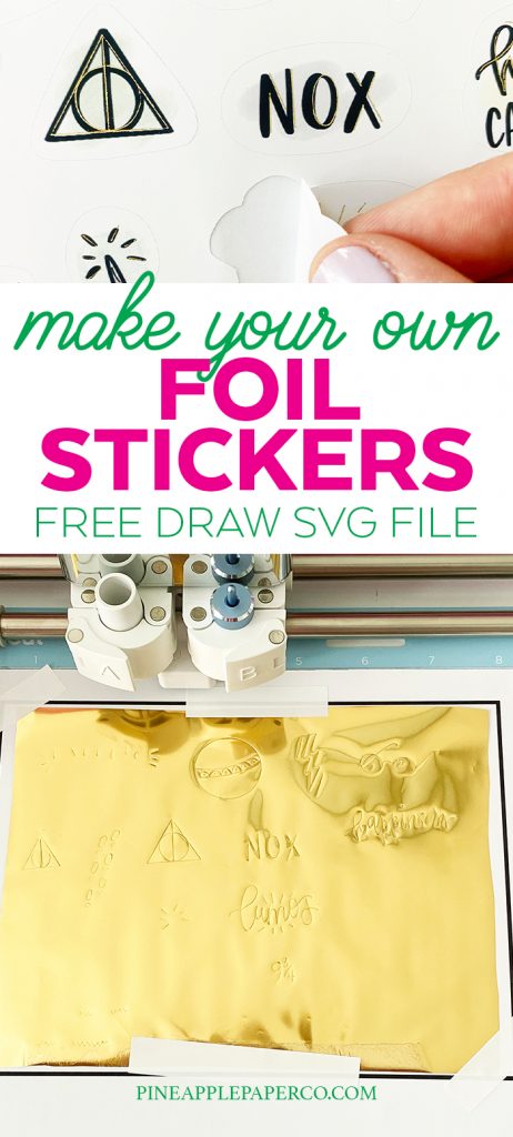 Make Easy DIY Foil Stickers with Cricut Print then Cut and Foil Transfer System