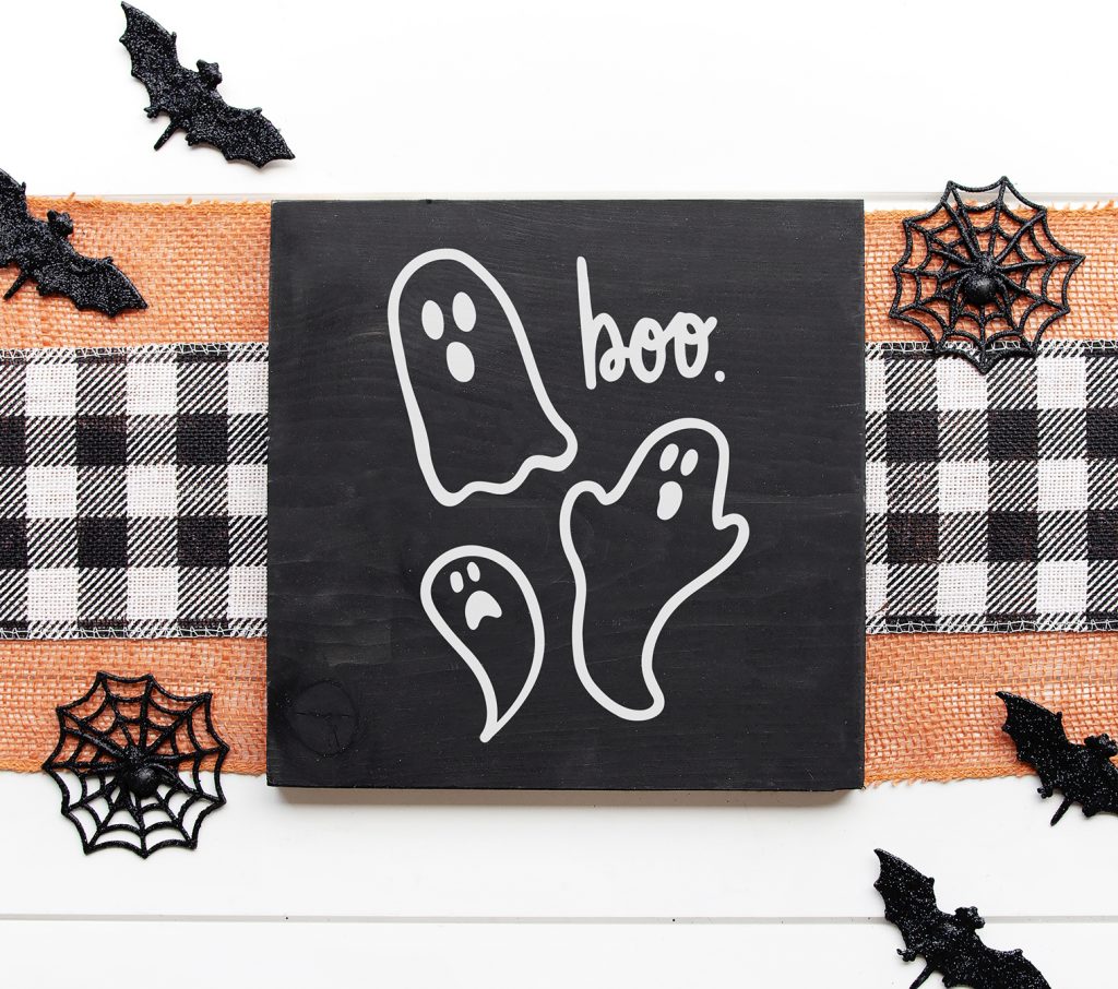 Ghost Chalkboard Sign with Free Ghost SVG