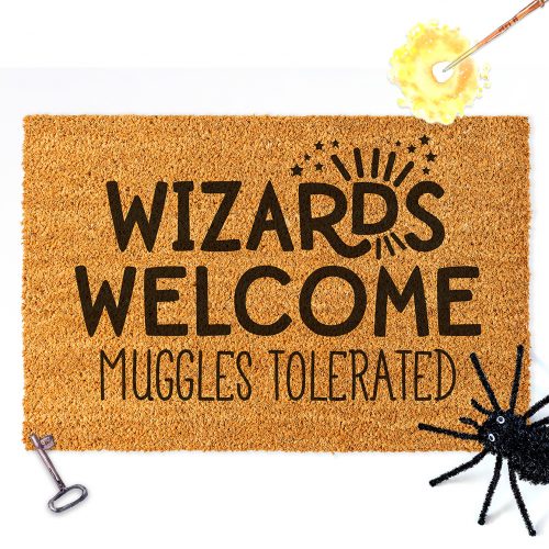 Free Wizards Welcome Muggles Tolerated SVG to Make a DIY Harry Potter Doormat