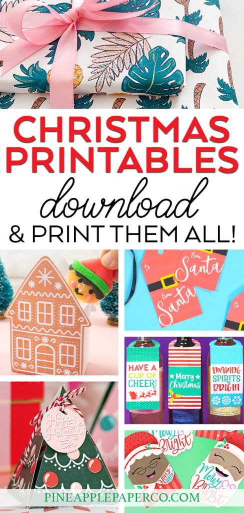 Free Christmas Printables for Gifts to Download at Pineapple Paper Co.