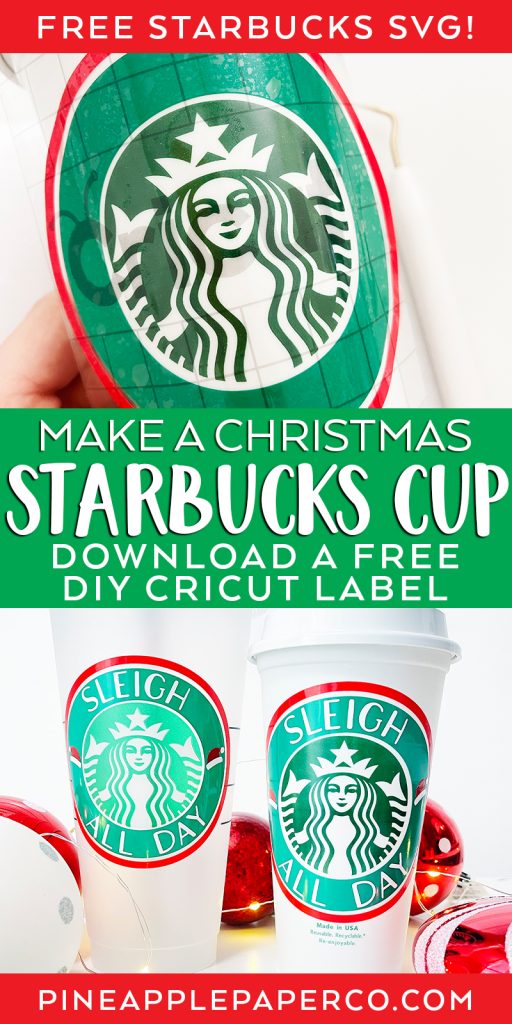 DIY Starbucks Label Christmas FREE SVG for Cricut