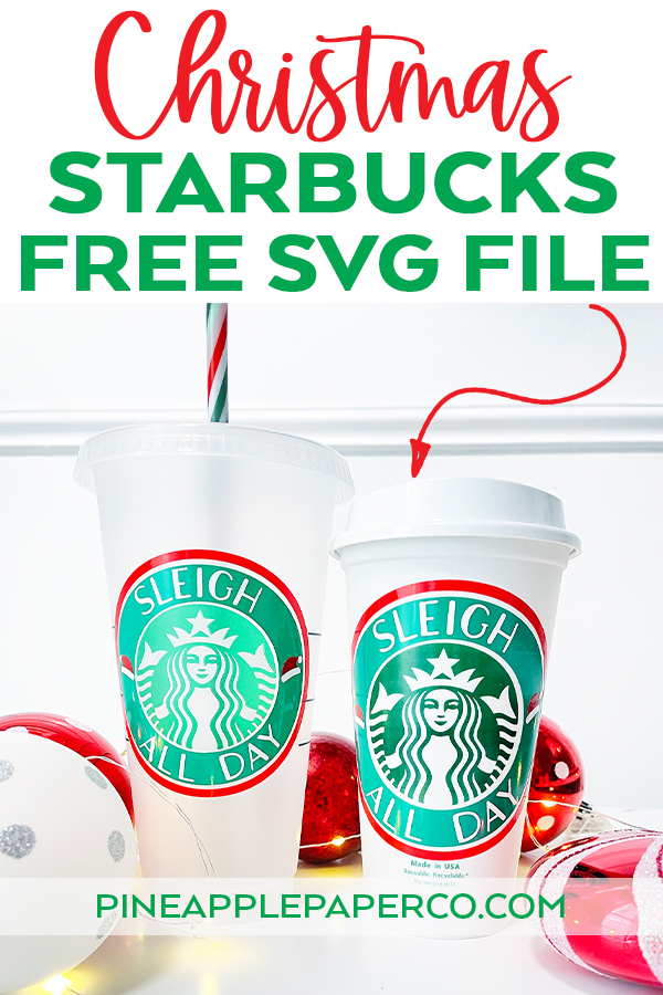 DIY Starbucks Label Christmas FREE SVG for Cricut