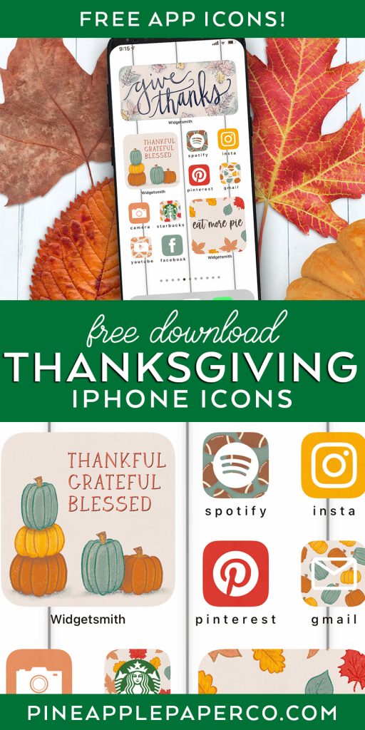 Download Thanksgiving iPhone Icons Aesthetic