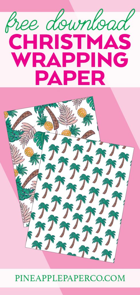 Tropical Printable Wrapping Paper at Pineapple Paper Co.