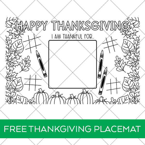 Free Printable Thanksgiving Placemat Coloring Page