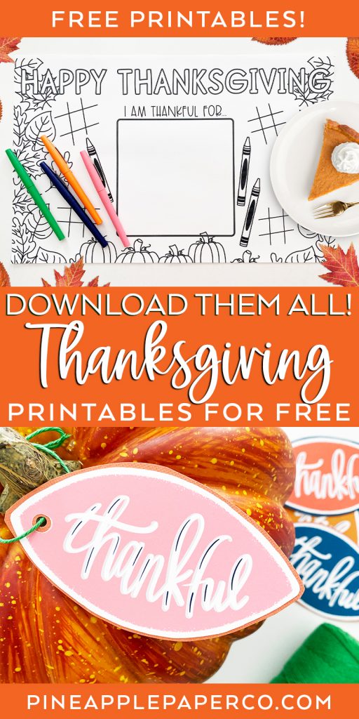 Download Thanksgiving Printables for Free