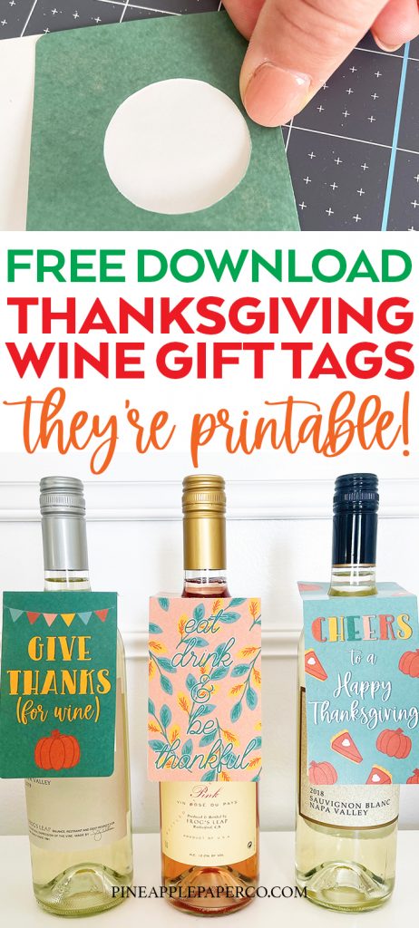 Free Printable Thanksgiving Wine Tag to Hang on Bottles
