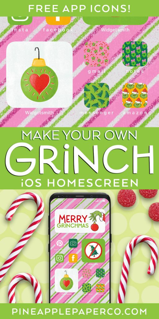 Grinch Christmas Aesthetic for iPhone and iOS 14 App and Widget Icons
