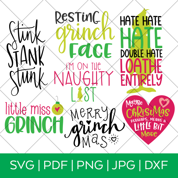 Grinch Movie Inspired Christmas SVG Cut File BUNDLE
