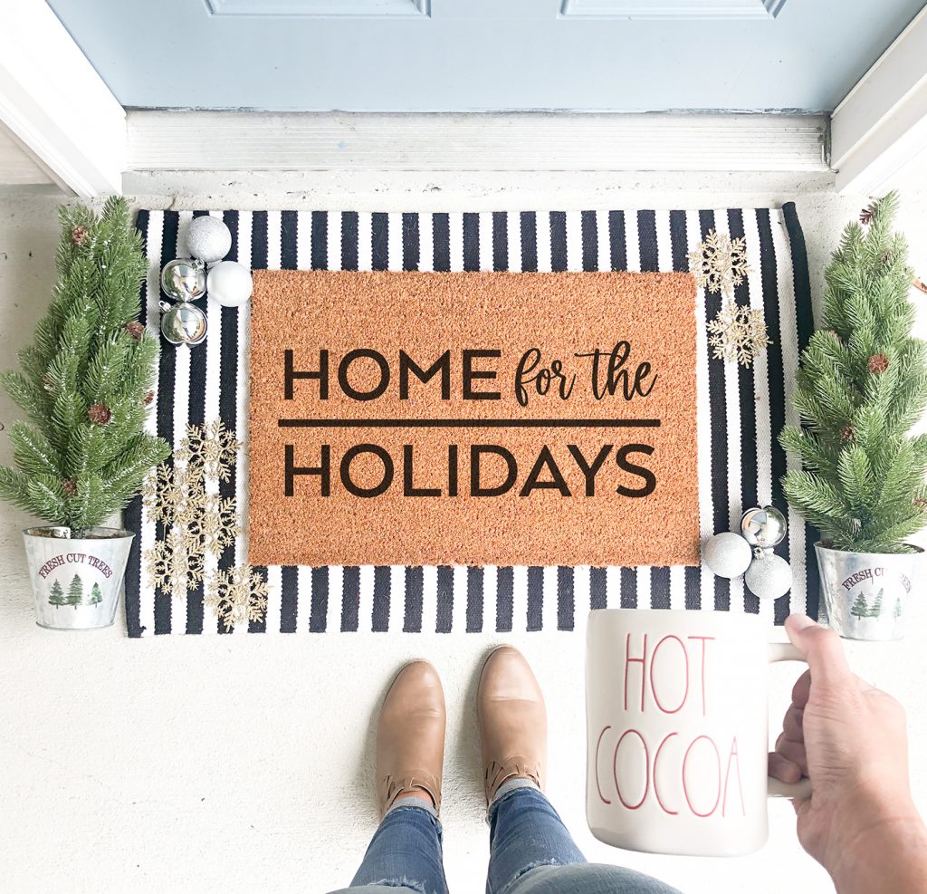 DIY Home for the Holidays Doormat
