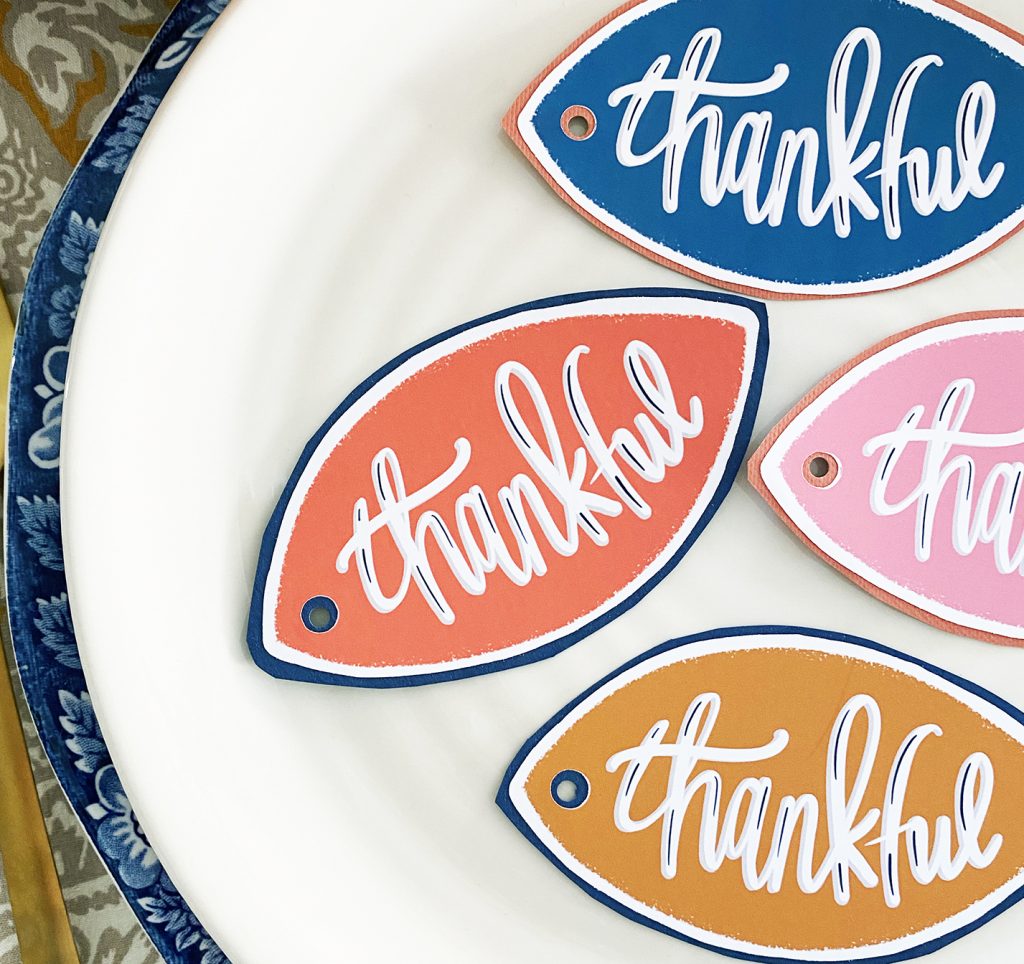 Download FREE Printable Thanksgiving Tags - Colorful Thankful Leaves Printable