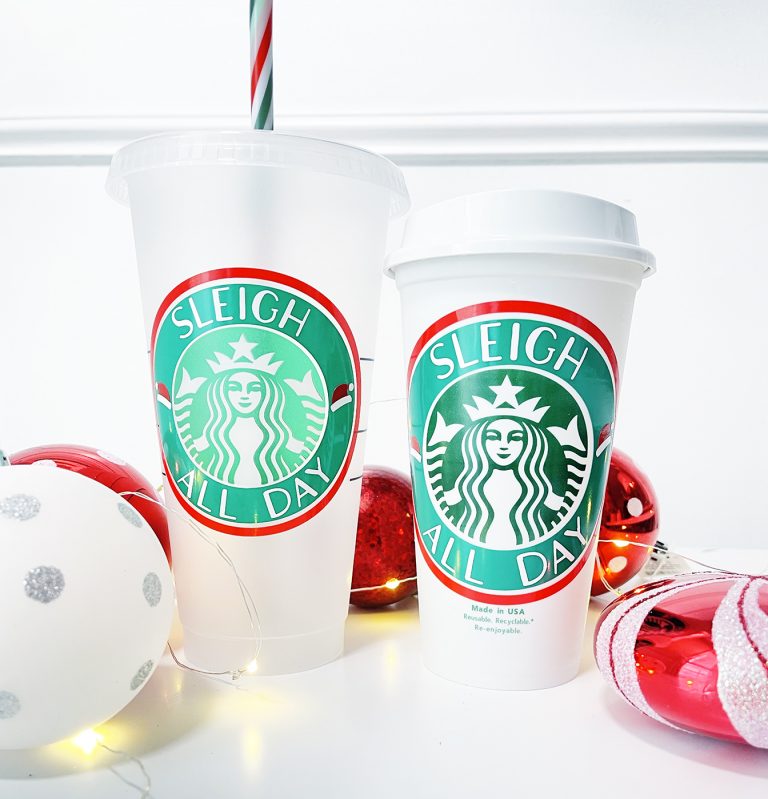Sleigh All Day Christmas Starbucks SVG Files