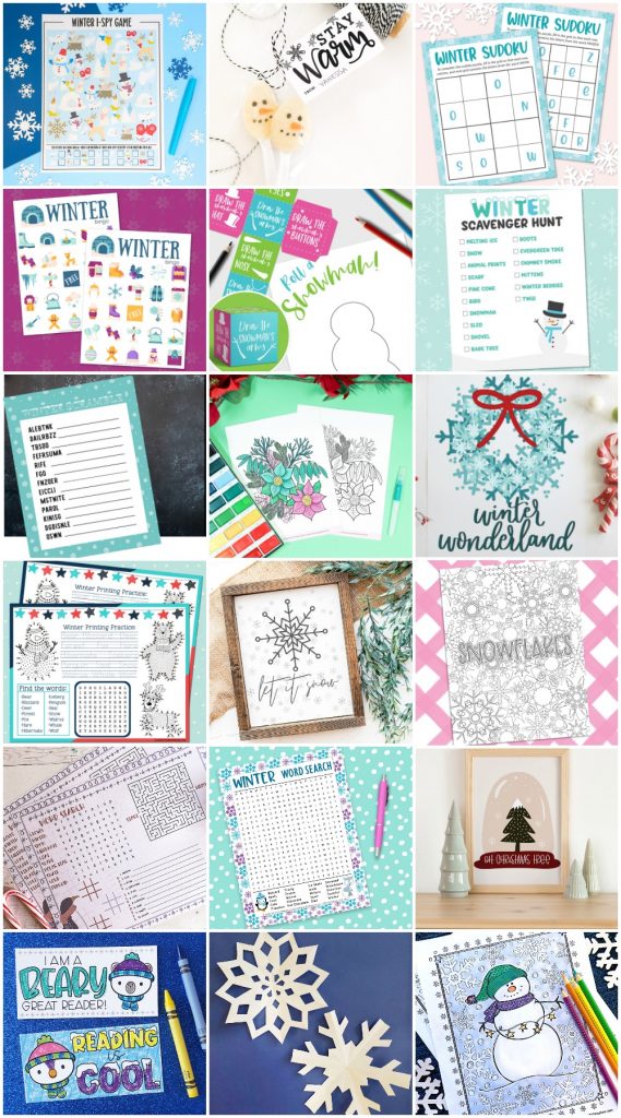Free Winter Printable Activities