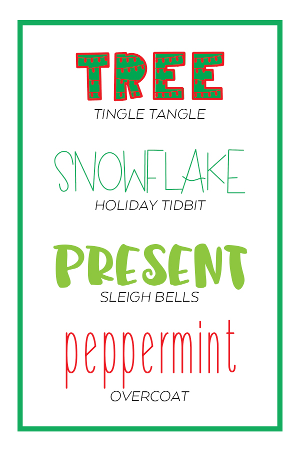 Free and Cheap Fonts for Christmas Crafts and To Use with your Cricut or Silhouette