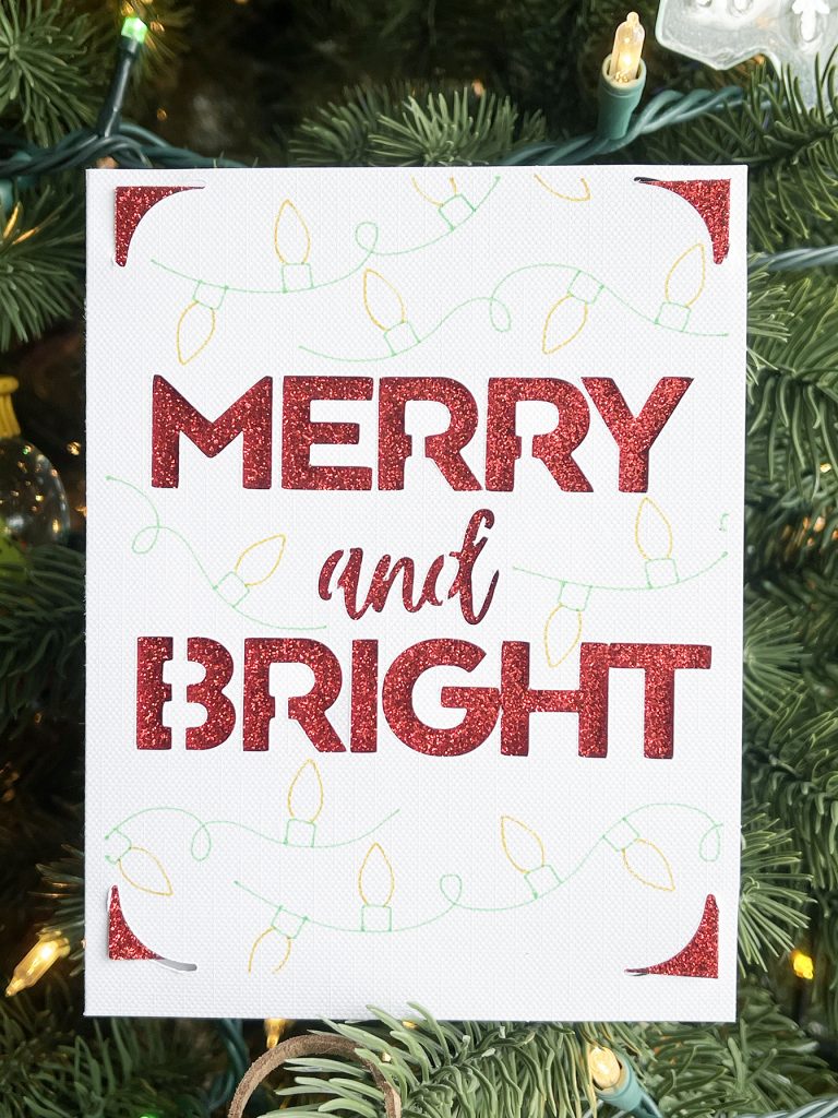 DIY Merry and Bright Christmas Card with Cricut Joy