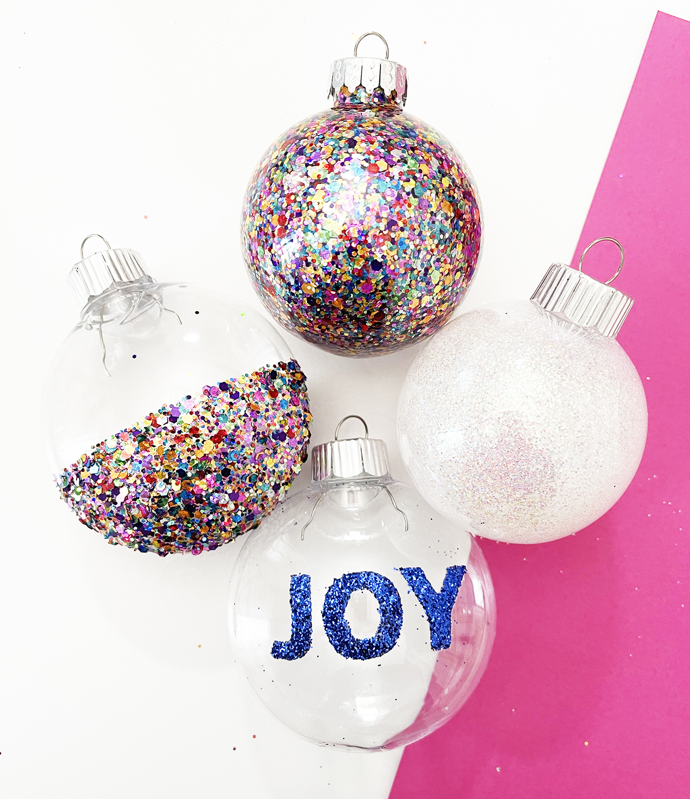 5 DIY Glitter Ornament Ideas