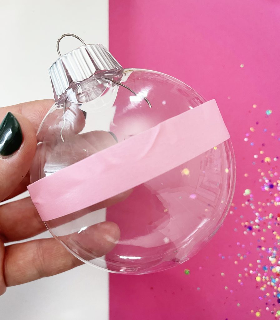 Glitter Dipped Ornament DIY tutorial