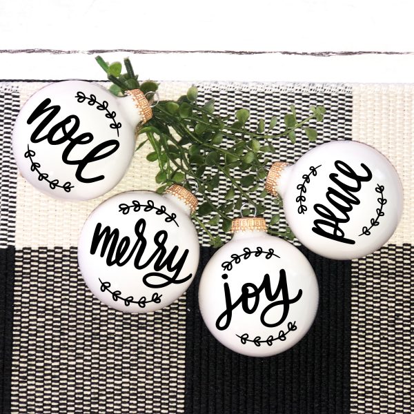 Hand Lettered Ornament SVG Files with Wreaths