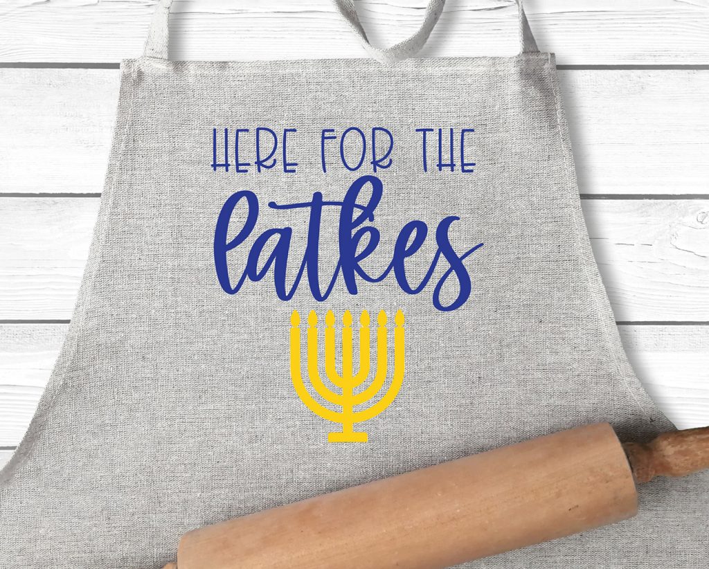 Here for the Latkes DIY Apron with Free SVG