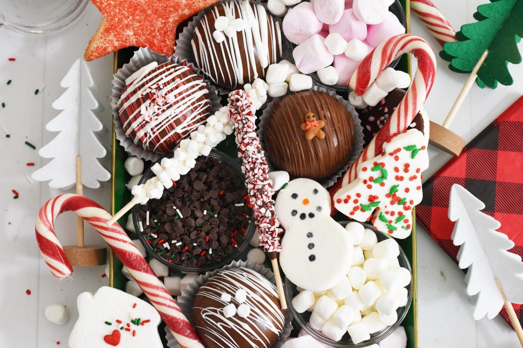 Hot Chocolate Bomb Charcuterie Tray by Pineapple Paper Co.
