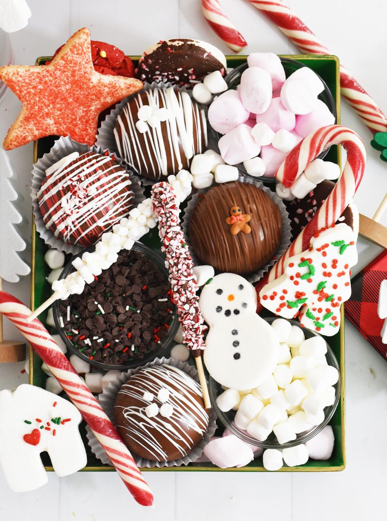 Hot Chocolate Bomb Charcuterie Tray by Pineapple Paper Co.