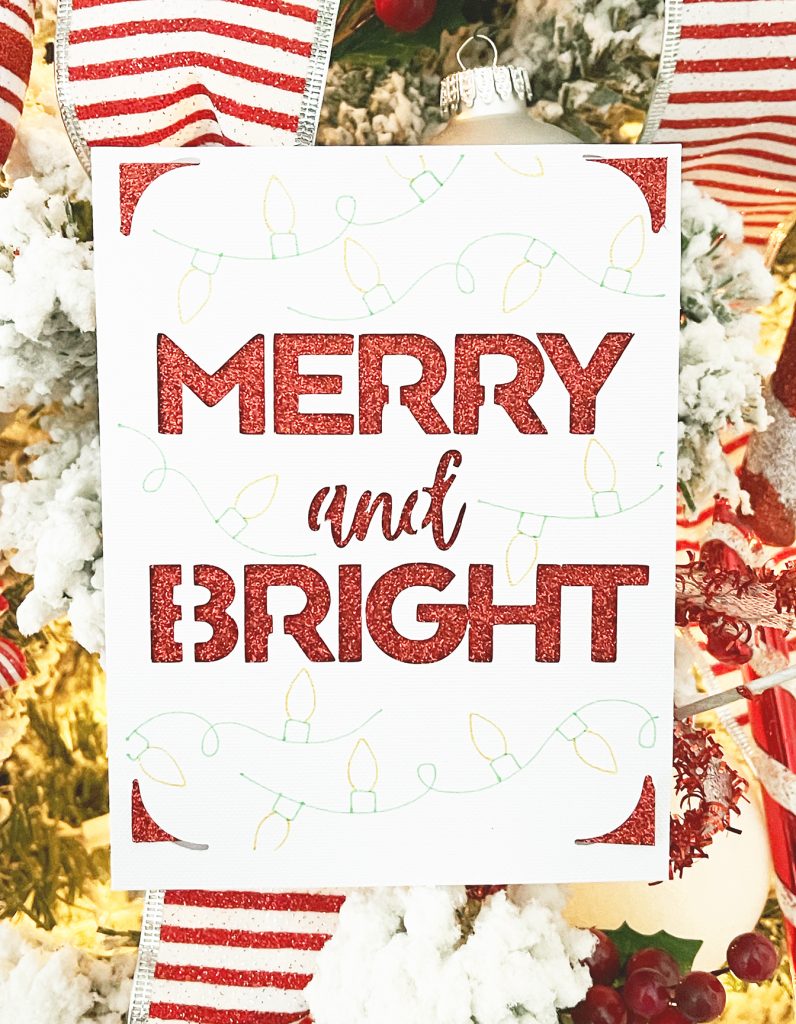 DIY Merry and Bright Christmas Card with Cricut Joy