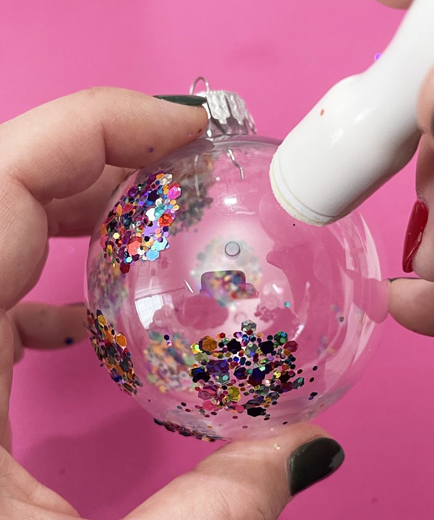 Mod Podge Glitter Polka Dot Ornament