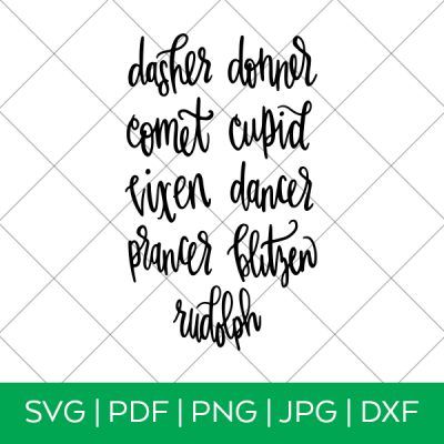 Reindeer Ornament SVG Set