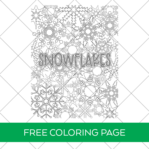 Free Snowflakes Coloring Sheet for Printable Winter Fun