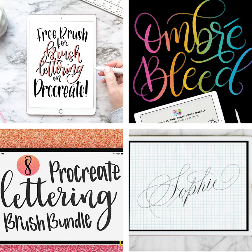4 Free Procreate Brush images in Square