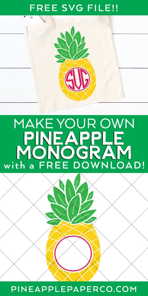 Free Pineapple Monogram SVG plus 15 more FREE Monogram SVG Files for Cricut