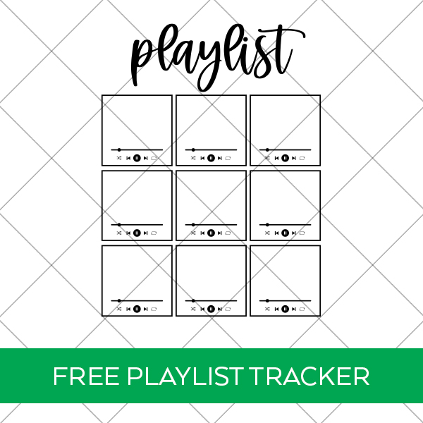 Free Printable Bullet Journal Playlist Tracker at Pineapple Paper Co.