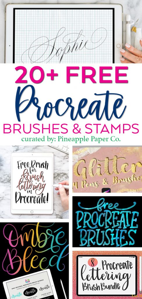 6 images of FREE Procreate Brushes available for download