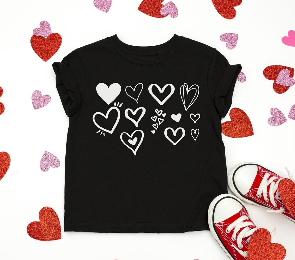 valentine shirt diy with heart svg free
