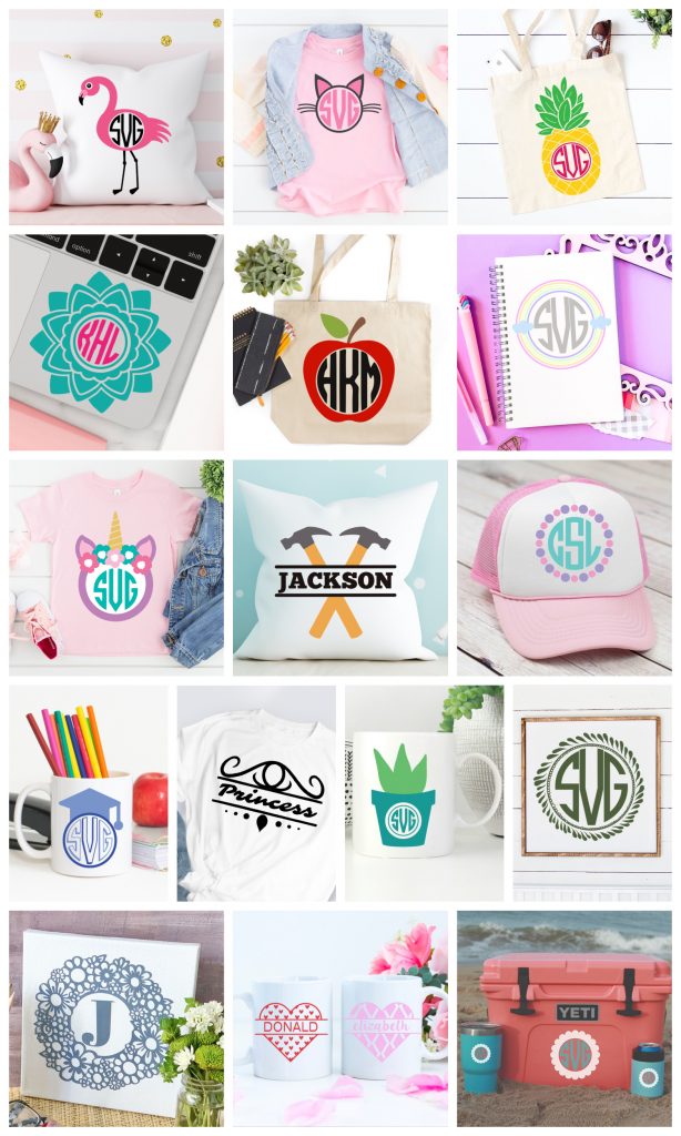 Free Pineapple Monogram SVG plus 15 more FREE Monogram SVG Files for Cricut
