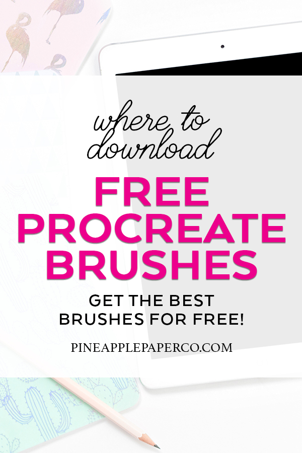 Free Procreate Brushes with iPad in Background