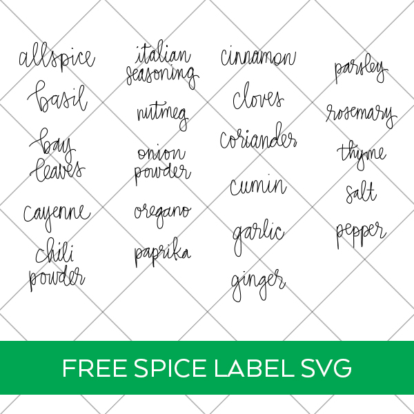 Free Spice Labels SVG Files