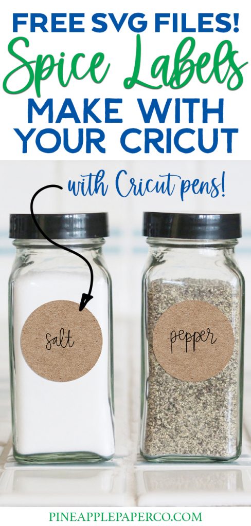 Make Spice Labels with a FREE SVG file and your Cricut or silhouette 