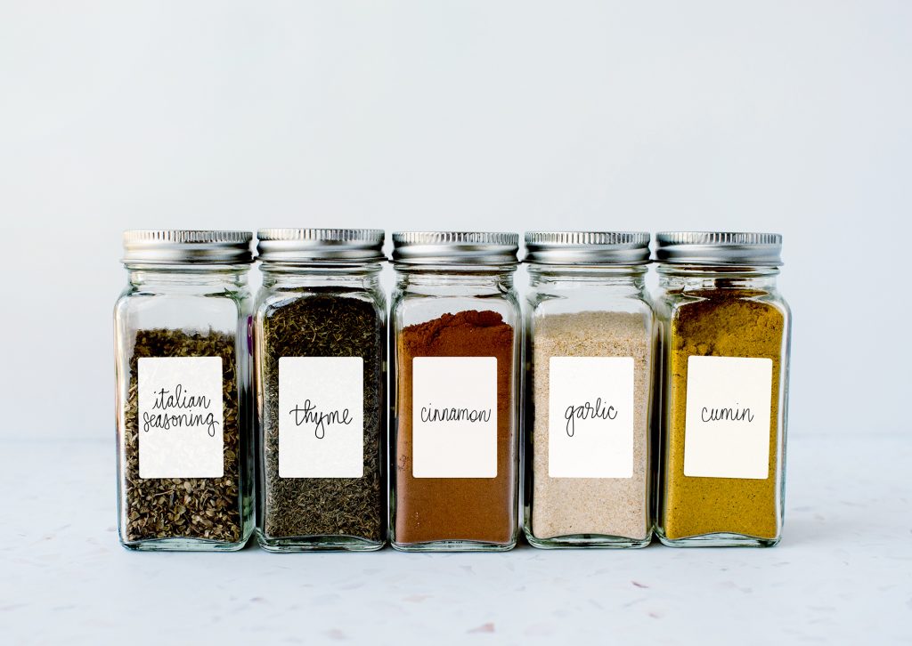 Modern Spice Labels Made with Cricut and Free SVG Files
