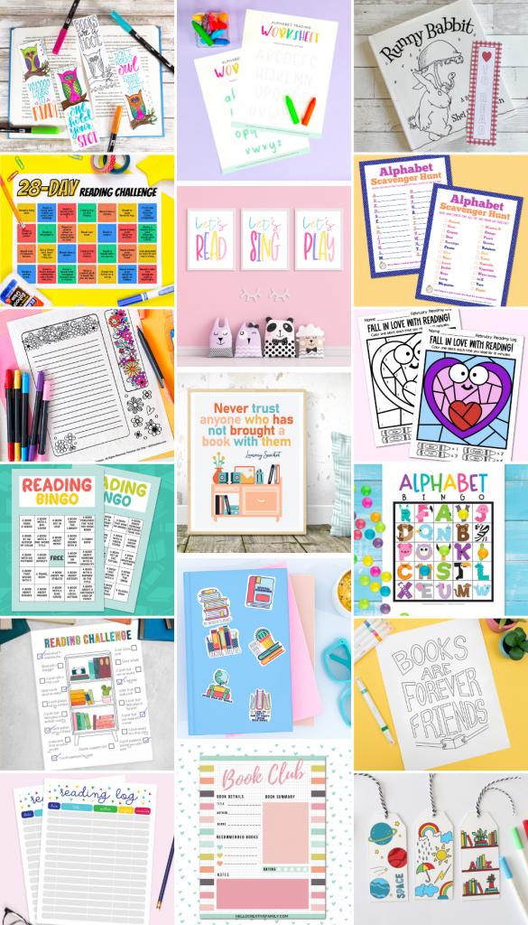 Free Printable Reading Log plus 15 more Free Reading Printables