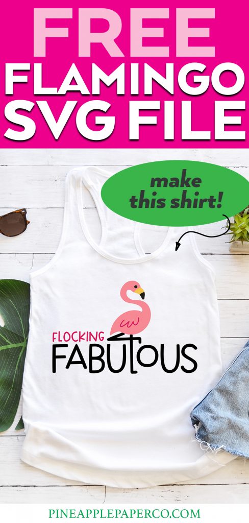Make a Shirt with a Free Flocking Fabulous Flamingo SVG
