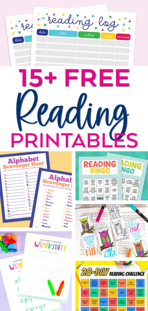 Free Printable Reading Log plus 15 more Free Reading Printables