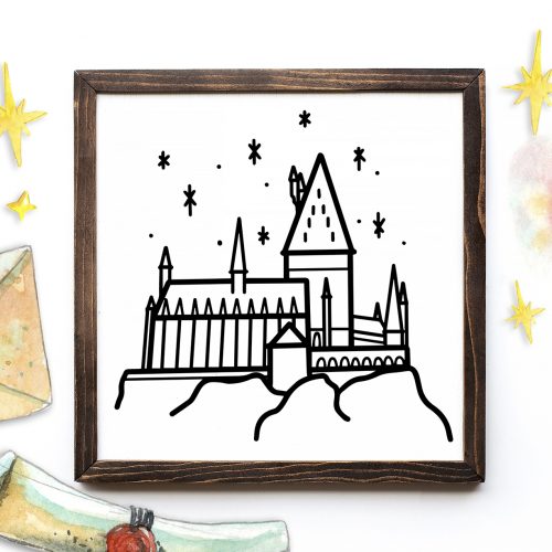 Hogwarts Sign made with Cricut