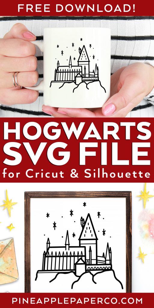 Free Hogwarts SVG for Cricut and Silhouette to Make a Hogwarts Mug