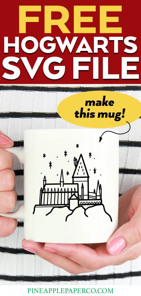 Free Hogwarts SVG for Cricut and Silhouette to Make a Hogwarts Mug
