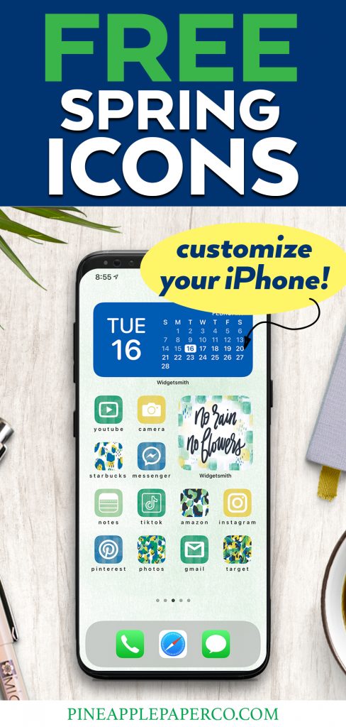 Customize your iPhone with FREE Spring Icons for iOS 14