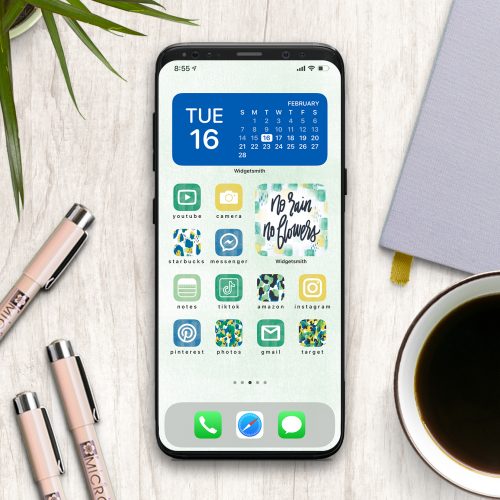 iPhone with Spring Icons that are FREE Download