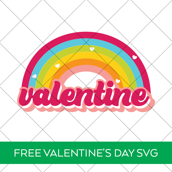 Free Valentine's Day Rainbow SVG File